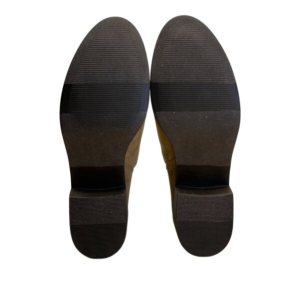 Xappeal Gemini Women’s Taupe Faux Suede Slip-On Block Heel Ankle Shoes Size 10 - Picture 7 of 8